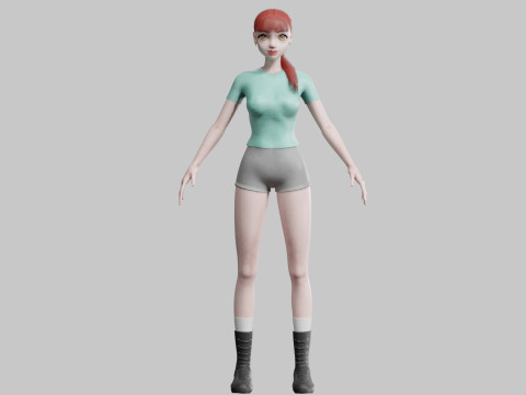 Pretty classic woman V18789 3D Model
