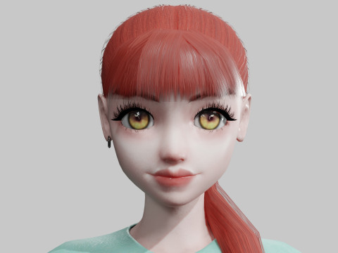 Pretty classic woman V18789 3D Model