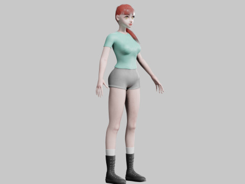 Pretty classic woman V18789 3D Model