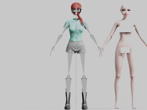 Pretty classic woman V18789 3D Model