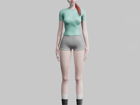 Pretty classic woman V18789 3D Model