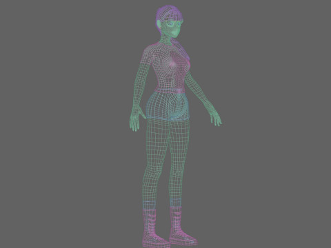 Pretty classic woman V18789 3D Model