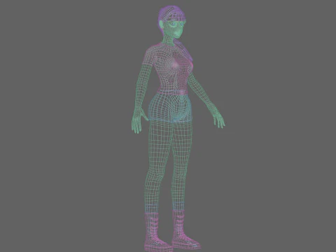 Pretty classic woman V18789 3D Model