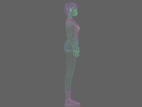 Pretty classic woman V18789 3D Model