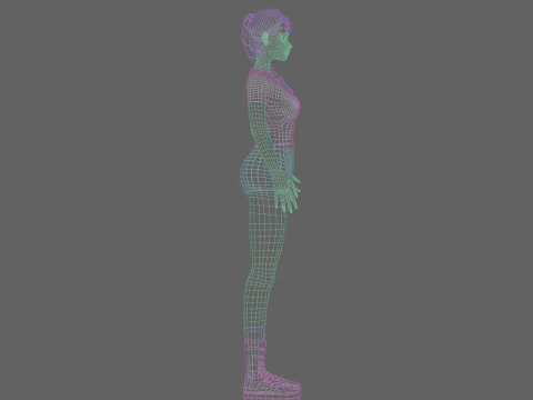 Pretty classic woman V18789 3D Model