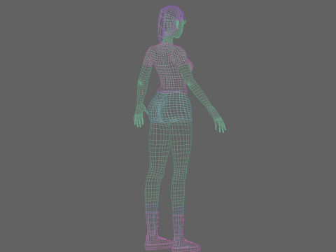 Pretty classic woman V18789 3D Model