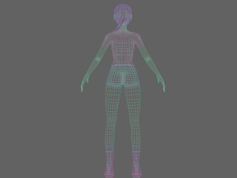 Pretty classic woman V18789 3D Model