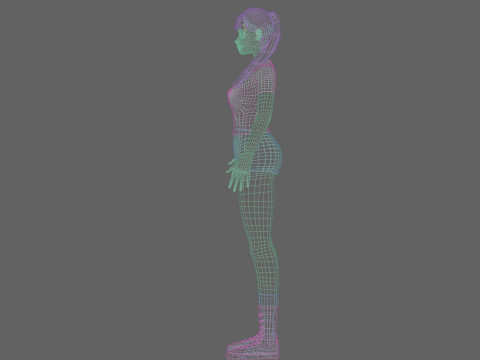 Pretty classic woman V18789 3D Model