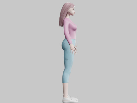 Pretty cool woman V23488 3D 모델