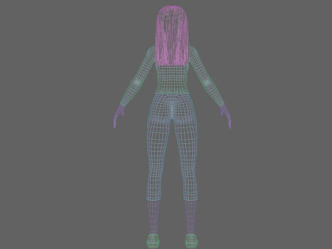 Pretty cool woman V23488 3D Model