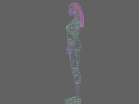 Pretty cool woman V23488 3D 모델