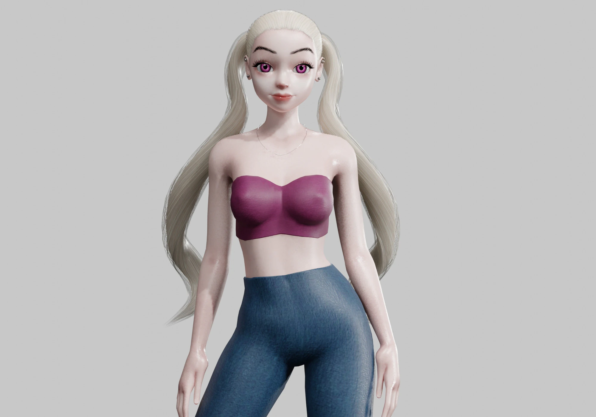 Pretty cute Woman V21862 3D Model .c4d .max .obj .3ds .fbx .stl .blend 