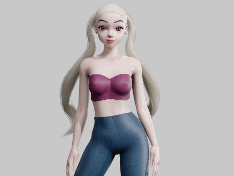 Pretty cute Woman V21862 3D Модель