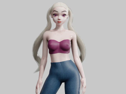 Довольно милая женщина V21862 3D Модель