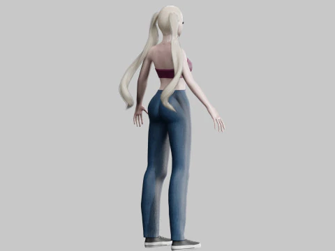 Pretty cute Woman V21862 3D Model