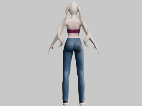 Pretty cute Woman V21862 Modelo 3D