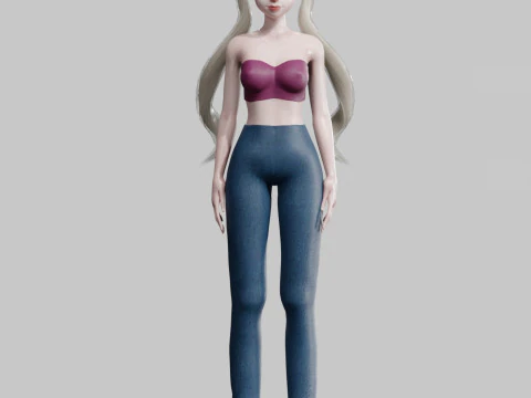 Pretty cute Woman V21862 3D Model