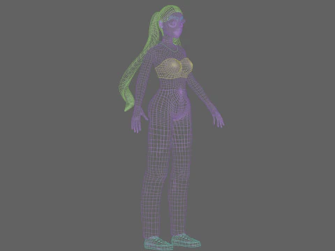 Pretty cute Woman V21862 3D Model