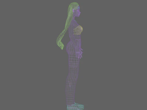 Pretty cute Woman V21862 3D Model