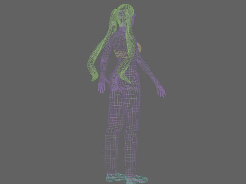 Pretty cute Woman V21862 3D Model