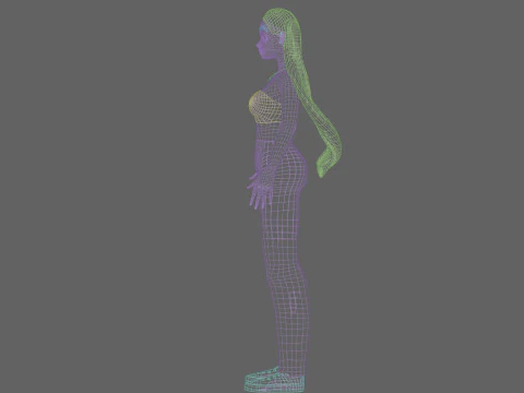 Pretty cute Woman V21862 3D Model