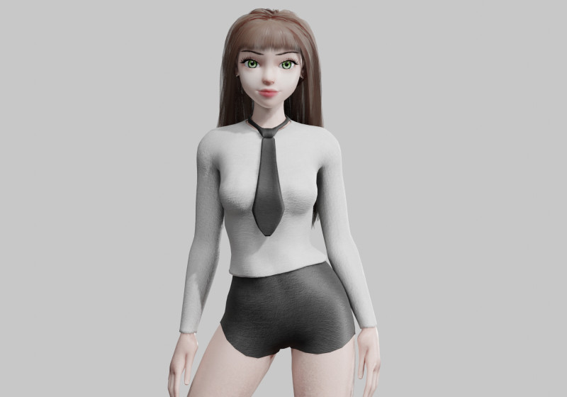 Pretty Standard Woman V26742 3D Модель .c4d .max .obj .3ds .fbx .stl .blend