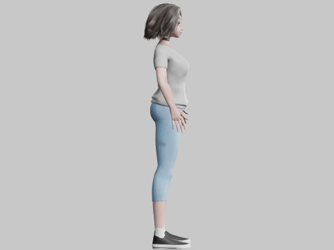 Pretty stylized woman V25517 3D Model
