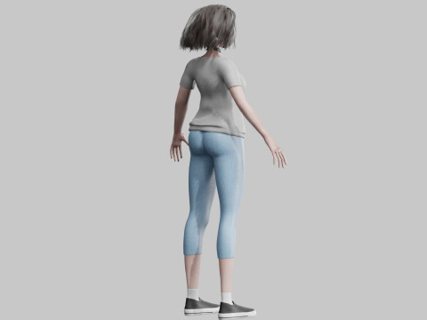 Pretty stylized woman V25517 3D Model
