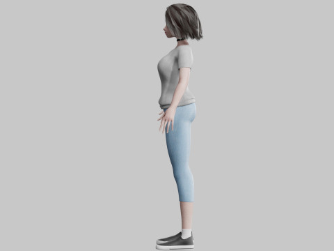 Pretty stylized woman V25517 3D Model