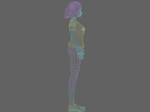 Pretty stylized woman V25517 3D Model