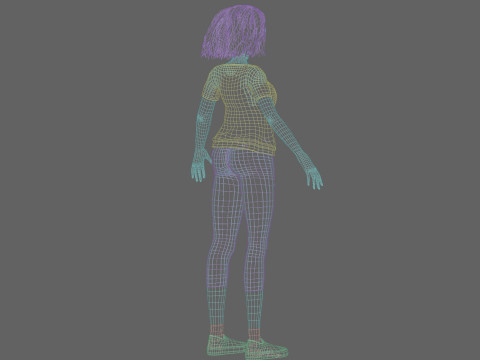 Pretty stylized woman V25517 3D Model