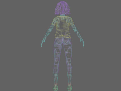Pretty stylized woman V25517 3D Model