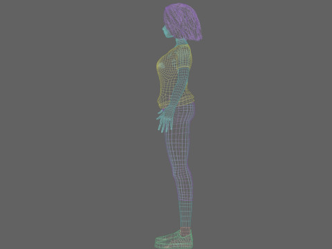 Pretty stylized woman V25517 3D Model