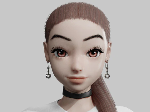 सुंदर किशोर महिला V15584 3D मॉडल