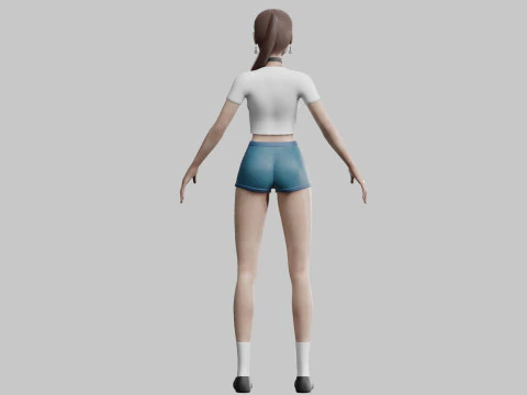 सुंदर किशोर महिला V15584 3D मॉडल