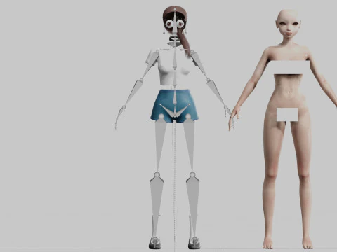 सुंदर किशोर महिला V15584 3D मॉडल