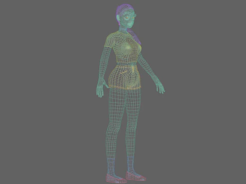 सुंदर किशोर महिला V15584 3D मॉडल