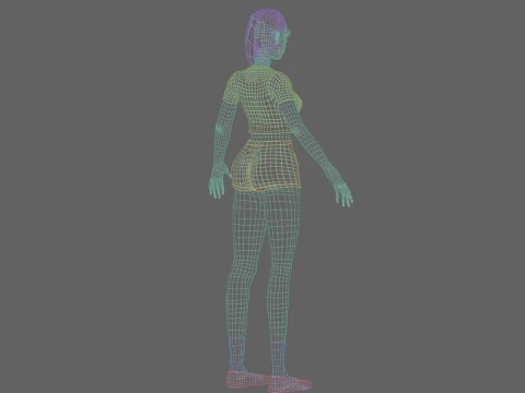 सुंदर किशोर महिला V15584 3D मॉडल