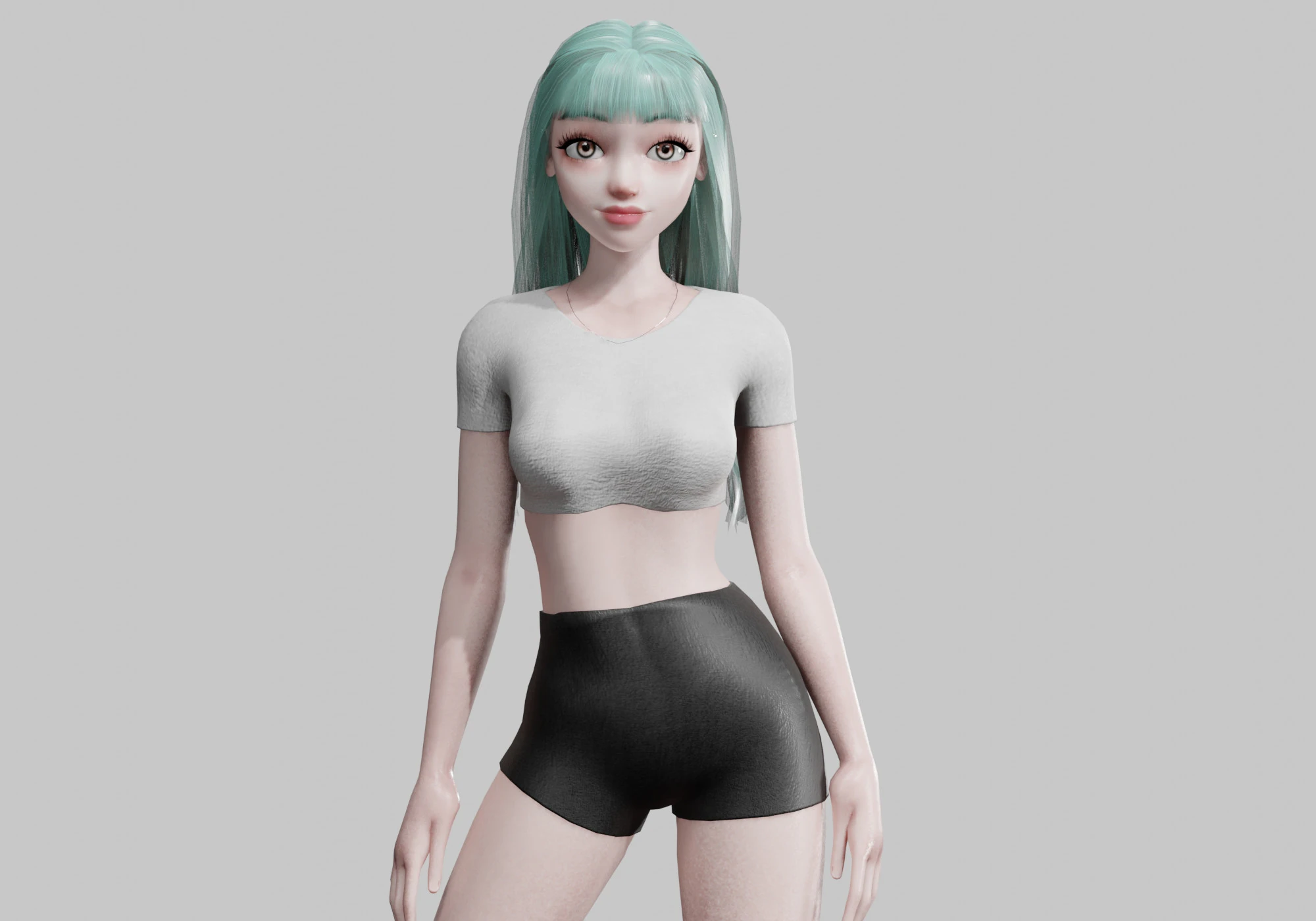 Pretty Young woman V25038 3D Model .c4d .max .obj .3ds .fbx .stl .blend 