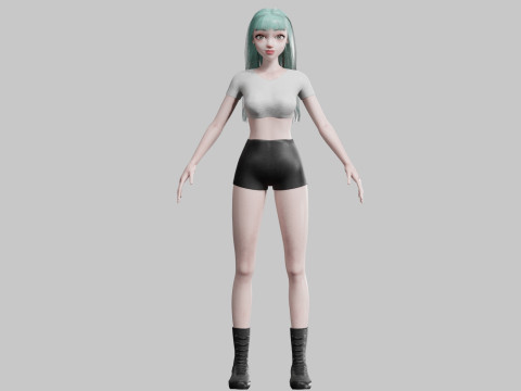 Pretty Young woman V25038 Modelo 3D