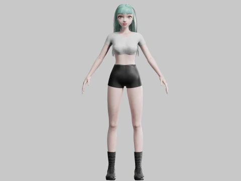 Pretty Young woman V25038 3D Model
