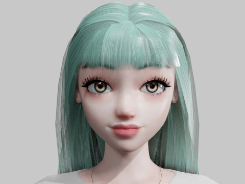 Pretty Young woman V25038 3D Model