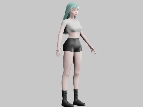 Pretty Young woman V25038 Modelo 3D