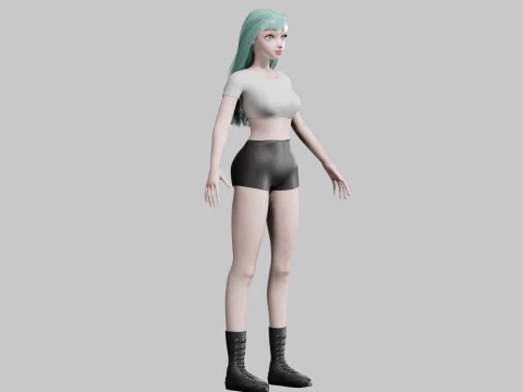 Pretty Young woman V25038 3D Model