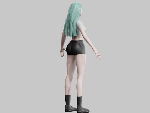 Pretty Young woman V25038 3D Model