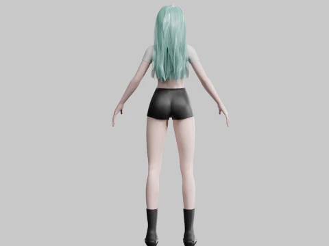 Pretty Young woman V25038 3D Model