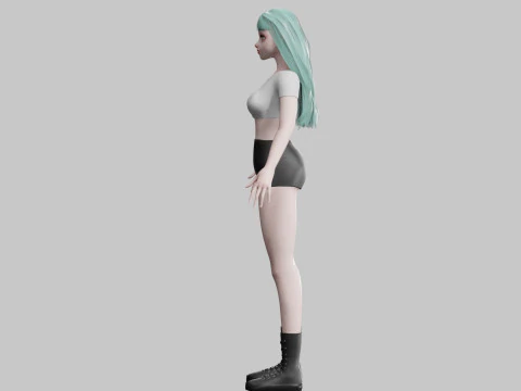 Pretty Young woman V25038 3D Model