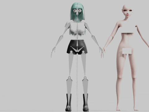 Pretty Young woman V25038 3D Model
