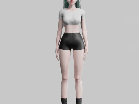 Pretty Young woman V25038 Modelo 3D