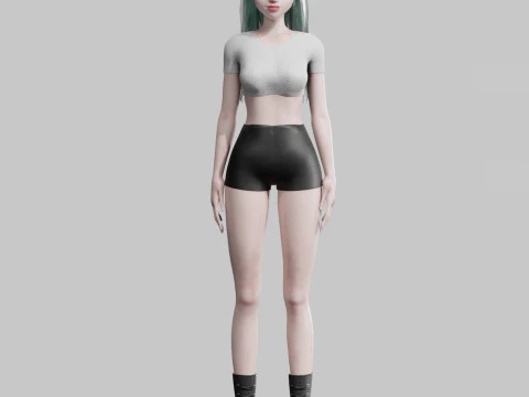 Pretty Young woman V25038 3D Model